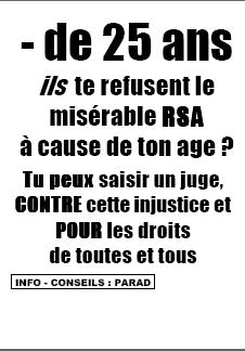 RSA : Agir ensemble contre la DISCRIMINATION PAR L'AGE qui frappe les jeunes de -25ans