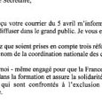 Fac-similÃ© de la rÃ©ponse