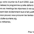 Fac-similÃ© de la rÃ©ponse